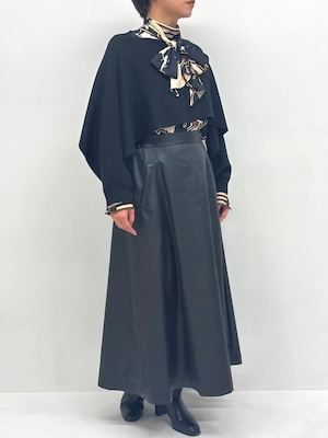 DEVEAUXビスプリントブラウス(ブラウン・フラワー)