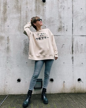 Katakana Sweat【Sand Beige】