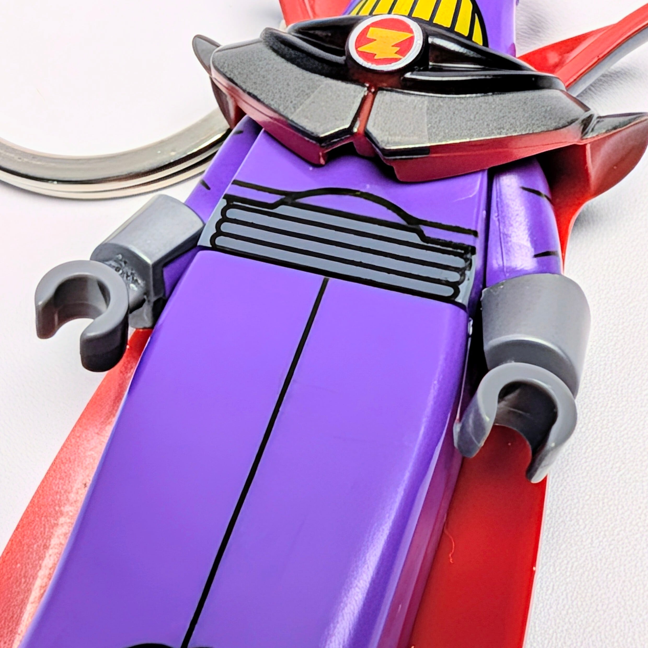 ★ブロックフィギュアキーホルダー★【トイ・ストーリー / TOY STORY 】悪の帝王ザーグ / トイストーリー〚アメリカン雑貨 アメトイ〛