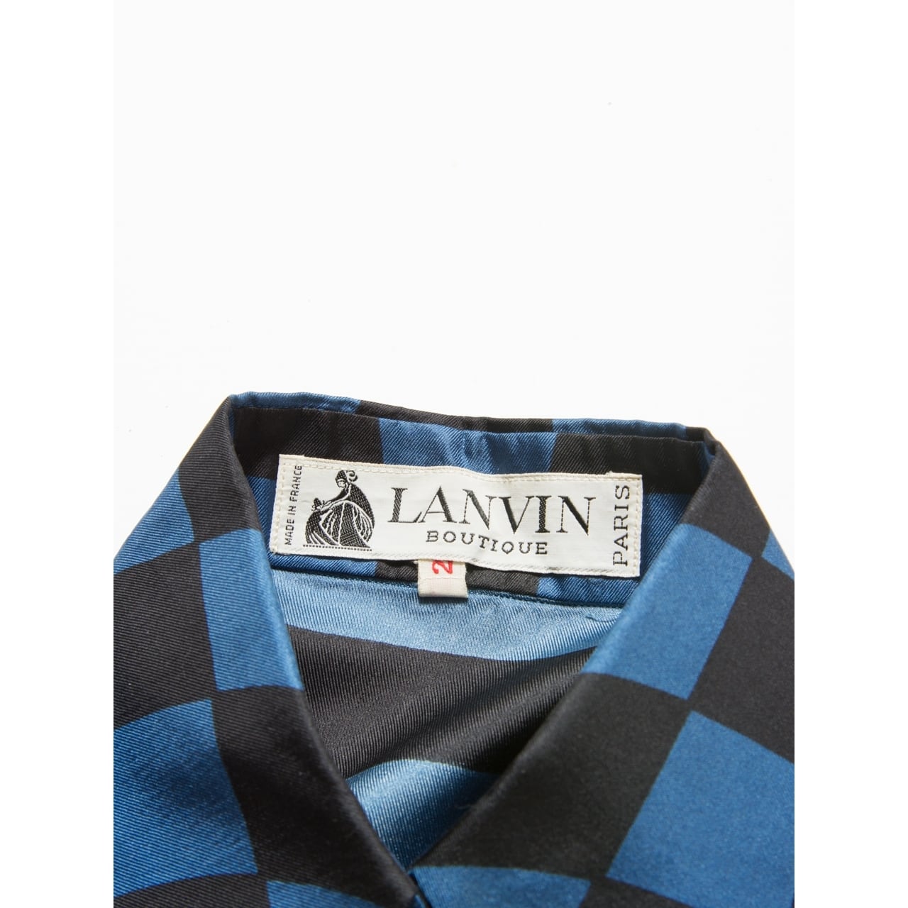 【LANVIN BOUTIQUE】Made in France silk shirt(フランス製 ランバンブティック シルクシャツ)8d