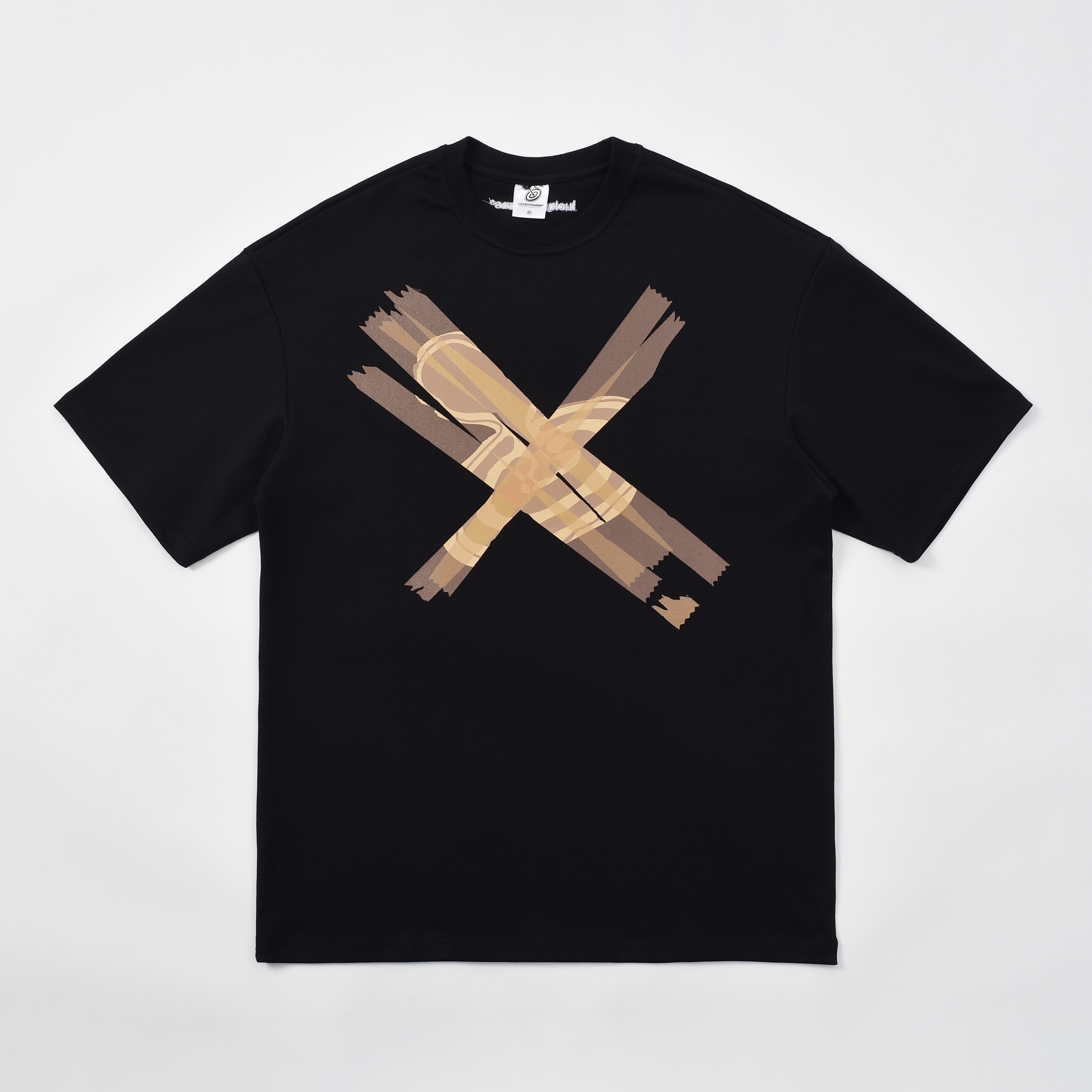 LKCS] LUCKYCHARMS x OX. Short sleeved t-shirt black 正規品 韓国 