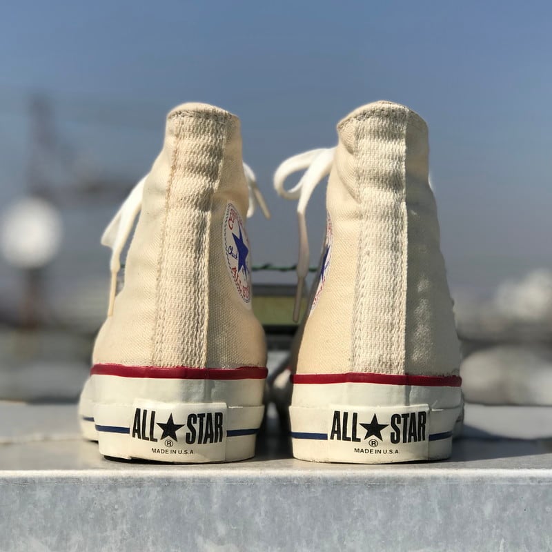 80's CONVERSE コンバース ALL STAR HI オールスターハイ 生成 白 オフ