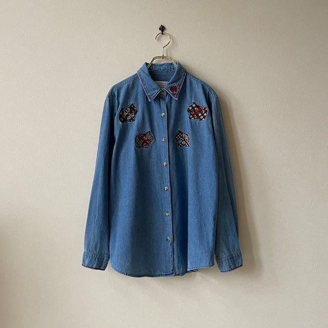 Christopher&Banks 1990s Dog Patch Denim Shirts  W35