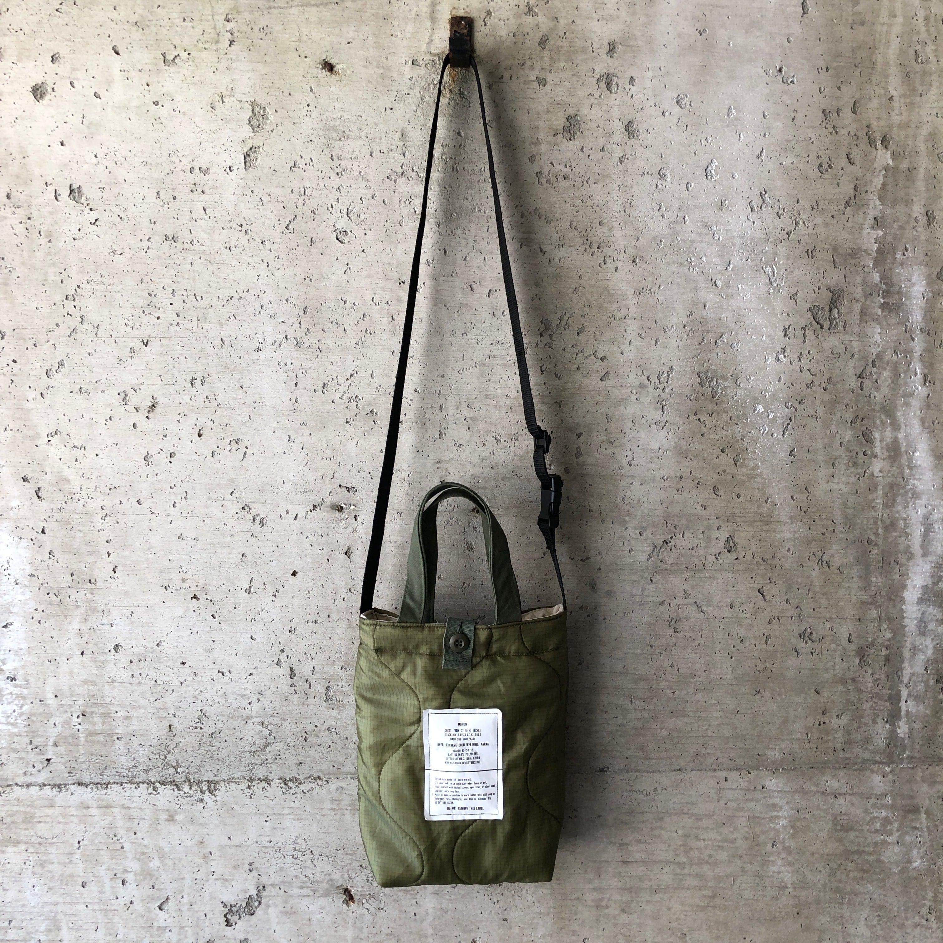 HB977】 ショルダー ミリタリー ライナーリメイクペイシェントバッグ