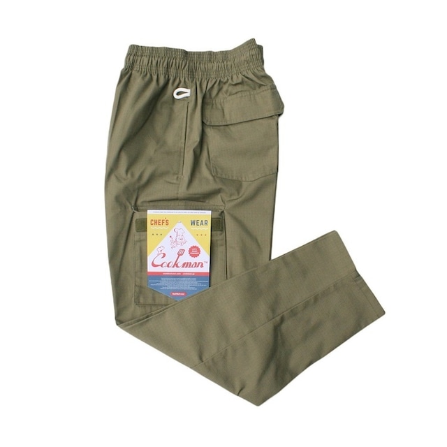 COOKMAN (クックマン) Chef Cargo Pants Ripstop (シェフカーゴパンツ リップストップ) カーキ 231-93886