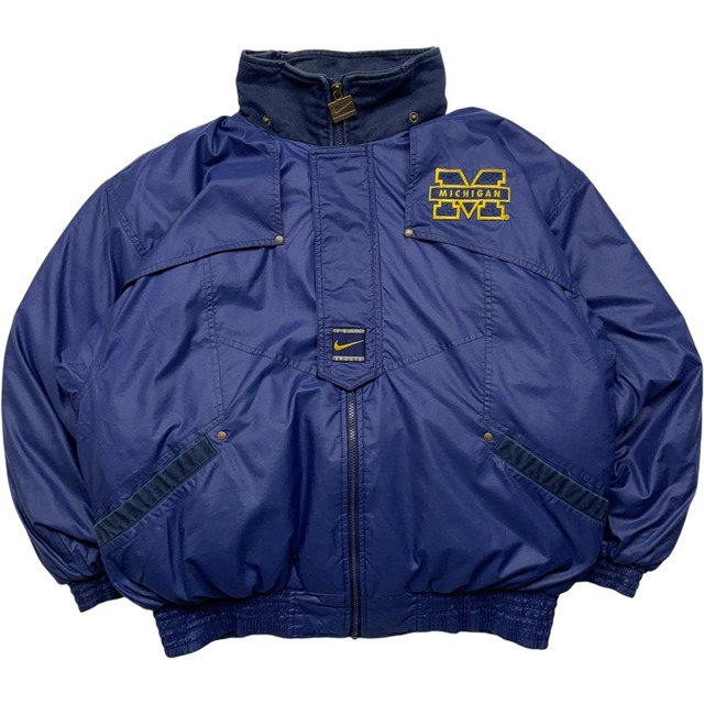 《L》NIKE ナイキ ダウンジャケット 羽毛 michigan 90年代 vintage no.4604