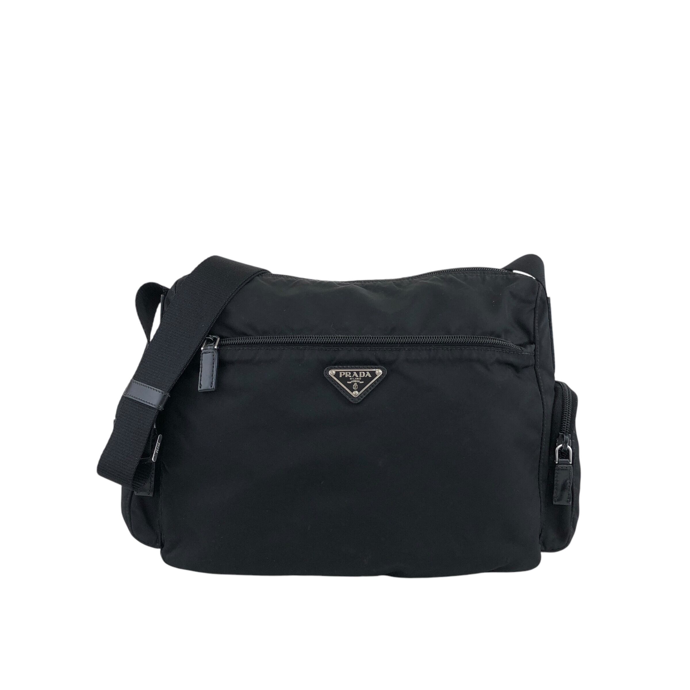 PRADA プラダ ショルダーバッグ ブラック トライアングルロゴ ナイロン