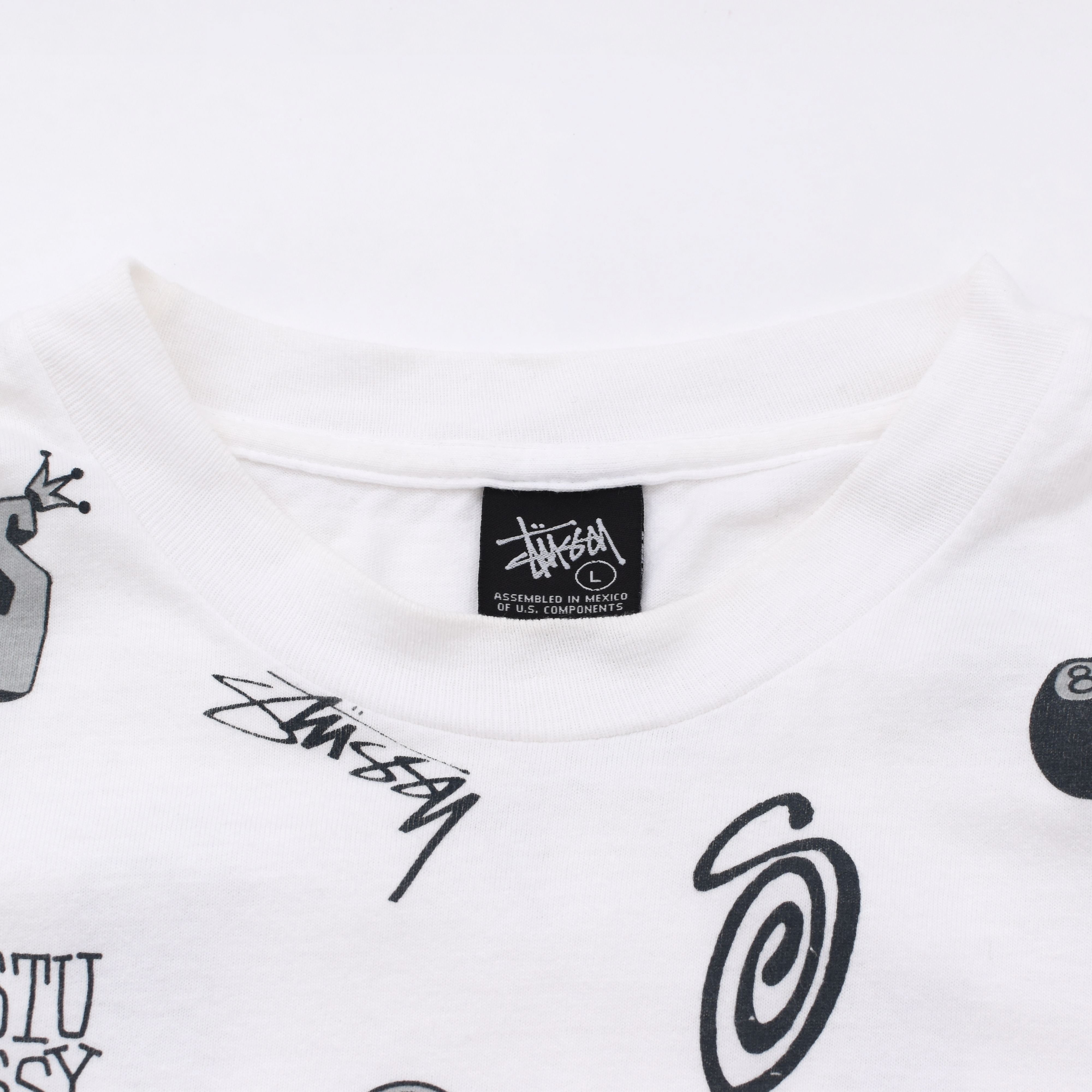 STUSSY T shirt ステューシー ロゴ 総柄Tシャツ 古着 | 古着屋 grin ...