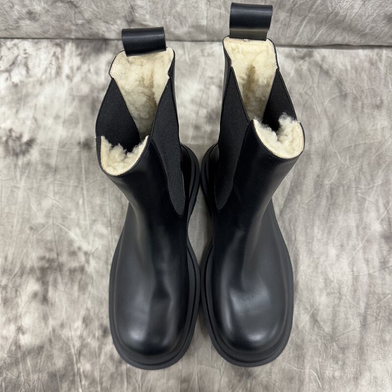未使用】BOTTEGA VENETA/ボッテガ ヴェネタ 内ボア レザー サイドゴア 