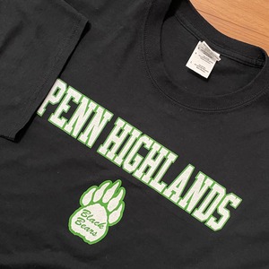 【GILDAN】penn highlands ロゴ プリント Tシャツ 黒ボディ L  US古着