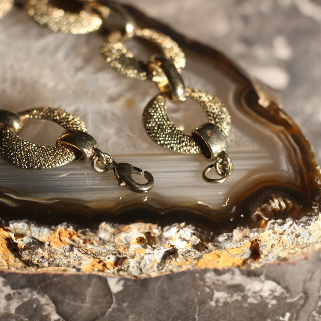 USA VINTAGE ROUND CHAIN DESIGN BRACELET/アメリカ古着ラウンド 