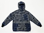 22AW Bandana Indigo Jacquard Anorak Hoodie / バンダナインディゴジャガードアノラックフーディー