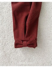 アーバンラビット / URBAN RABBIT / リボンチェックパンツ / 韓国子供服 / キッズ / 26winter〖取寄〗*XS~XL*