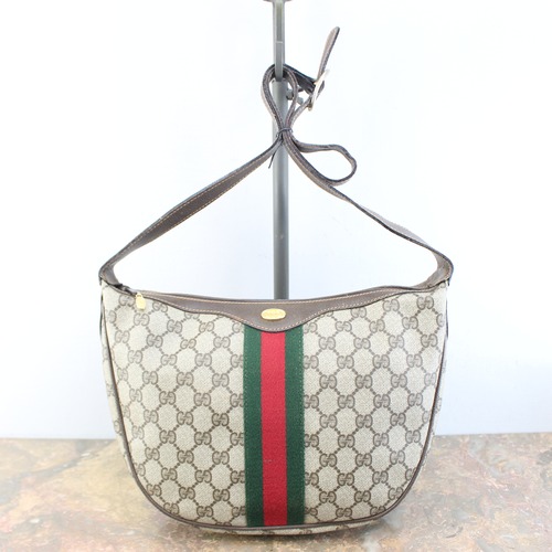 .OLD GUCCI GG PATTERNED SHERRY LINE SHOULDER BAG MADE IN ITALY/オールドグッチGG柄シェリーラインショルダーバッグ 2000000063898