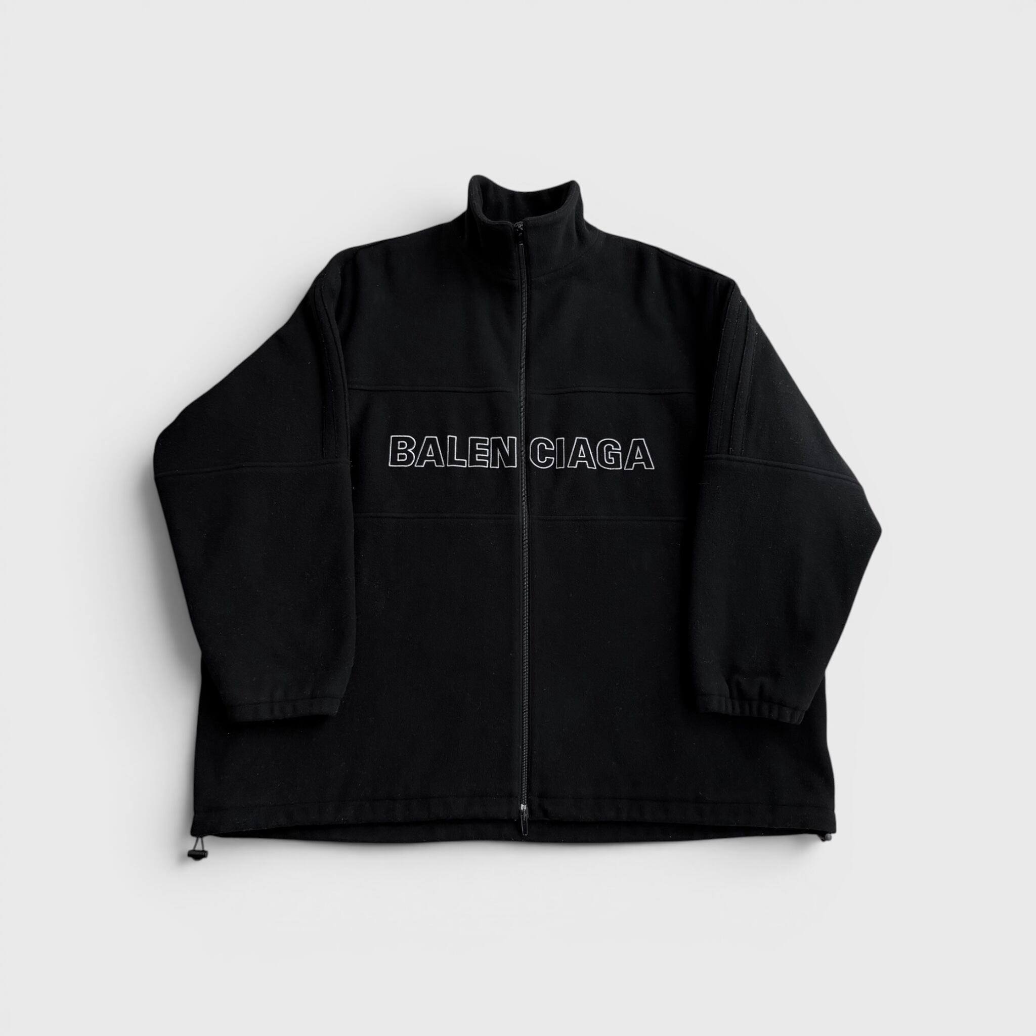 BALENCIAGA Fleece Track Suit Jacket Black 44 | BRAND RESORT Online