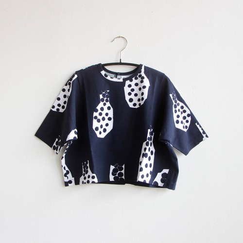 《mina perhonen 2020SS》cidre 半袖カットソー / navy / 90cm