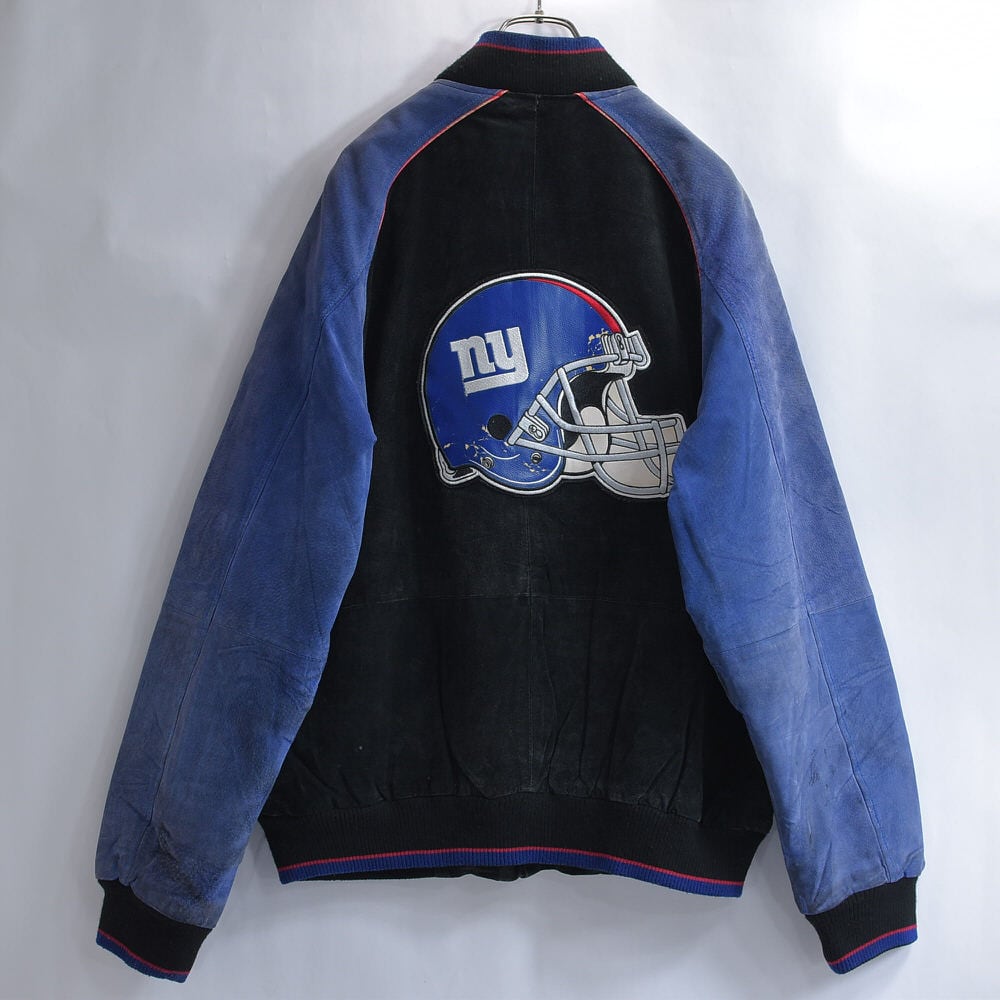 90s~ NFL 切替デザイン レザー ジャケット 中綿 ブルゾン 90s~ NFL 切替デザイン レザー ジャケット 中綿 ブルゾン