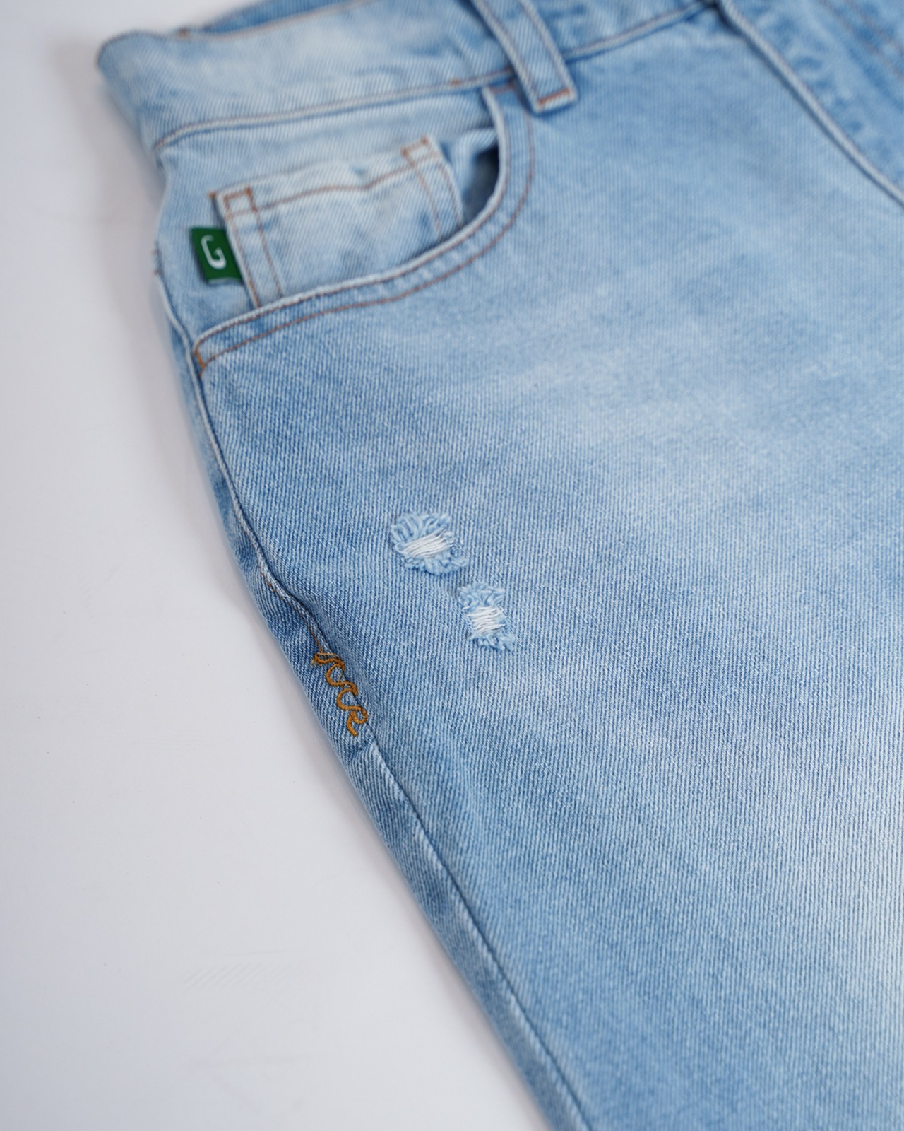 【#Re:room】HIGH WASTE WIDE DAMAGE DENIM PANTS［REP320］