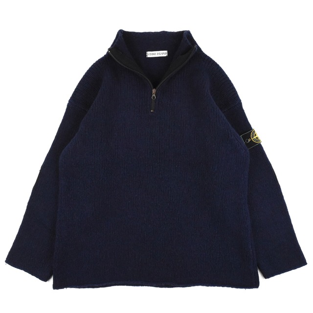80s STONE ISLAND HENLEY NECK KNIT | PLAIRE