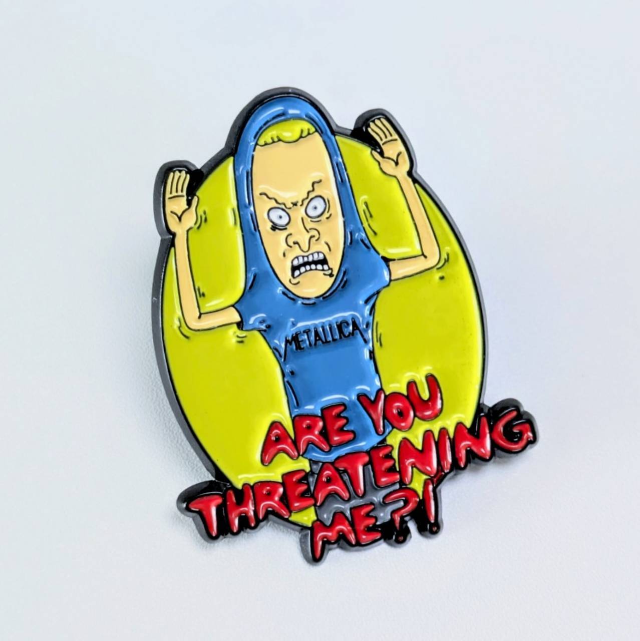 送料無料！ ★ピンズ PINS★ピンバッジ 【 Beavis and Butt-Head（ビーバスアンドバットヘッド）】ビーバス / メタリカ〚アメリカン雑貨 アメトイ〛