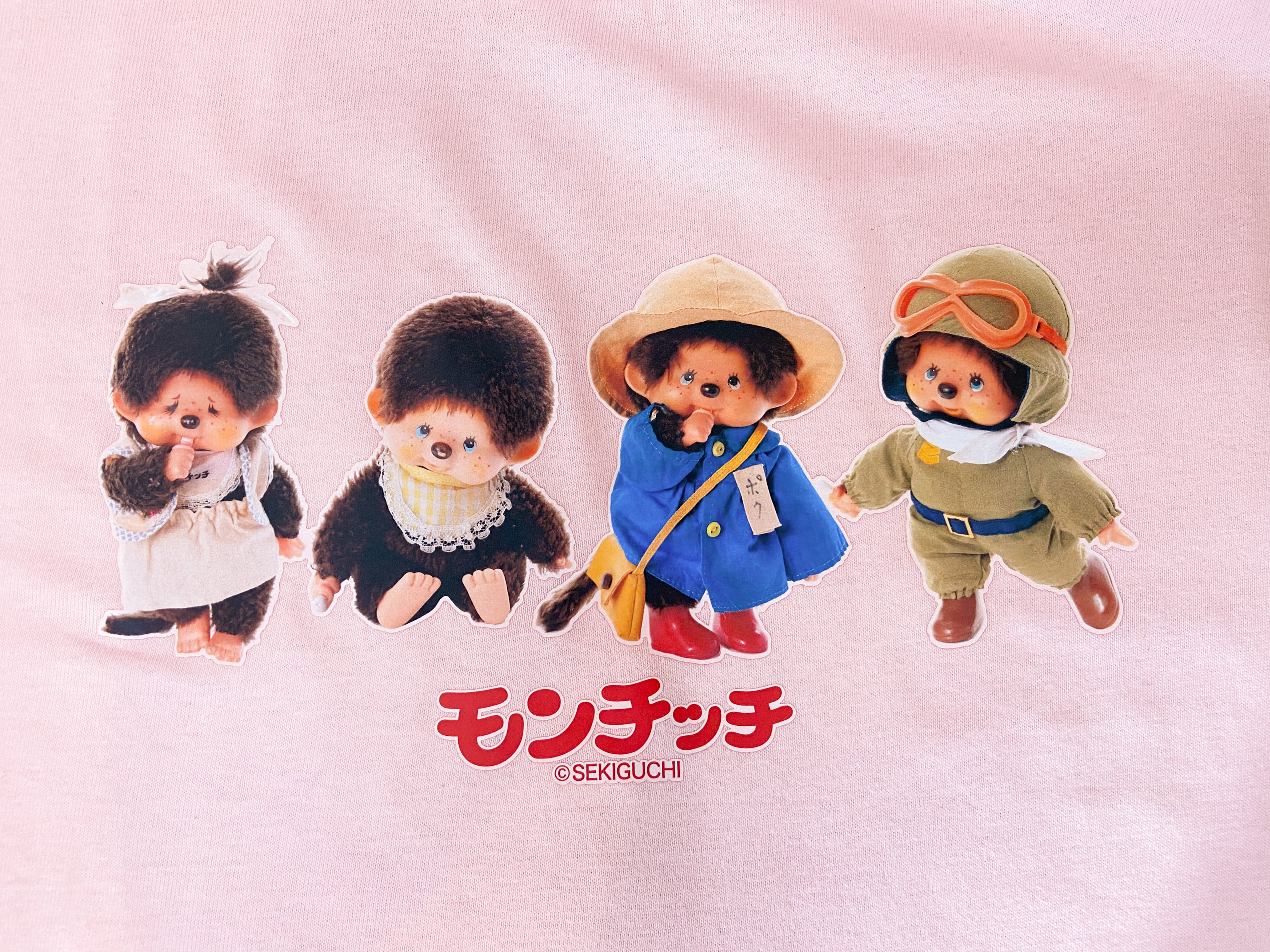 モンチッチ レトロフォト Tシャツ パネル ピンク | burlyオフィシャル