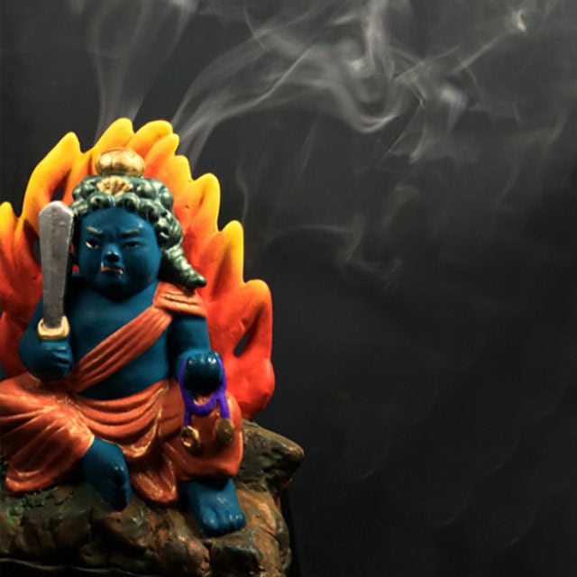 陶製香炉　不動明王