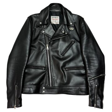 90s Style A-2 Type Leather Jacket Short Length Real Leather Smooth 