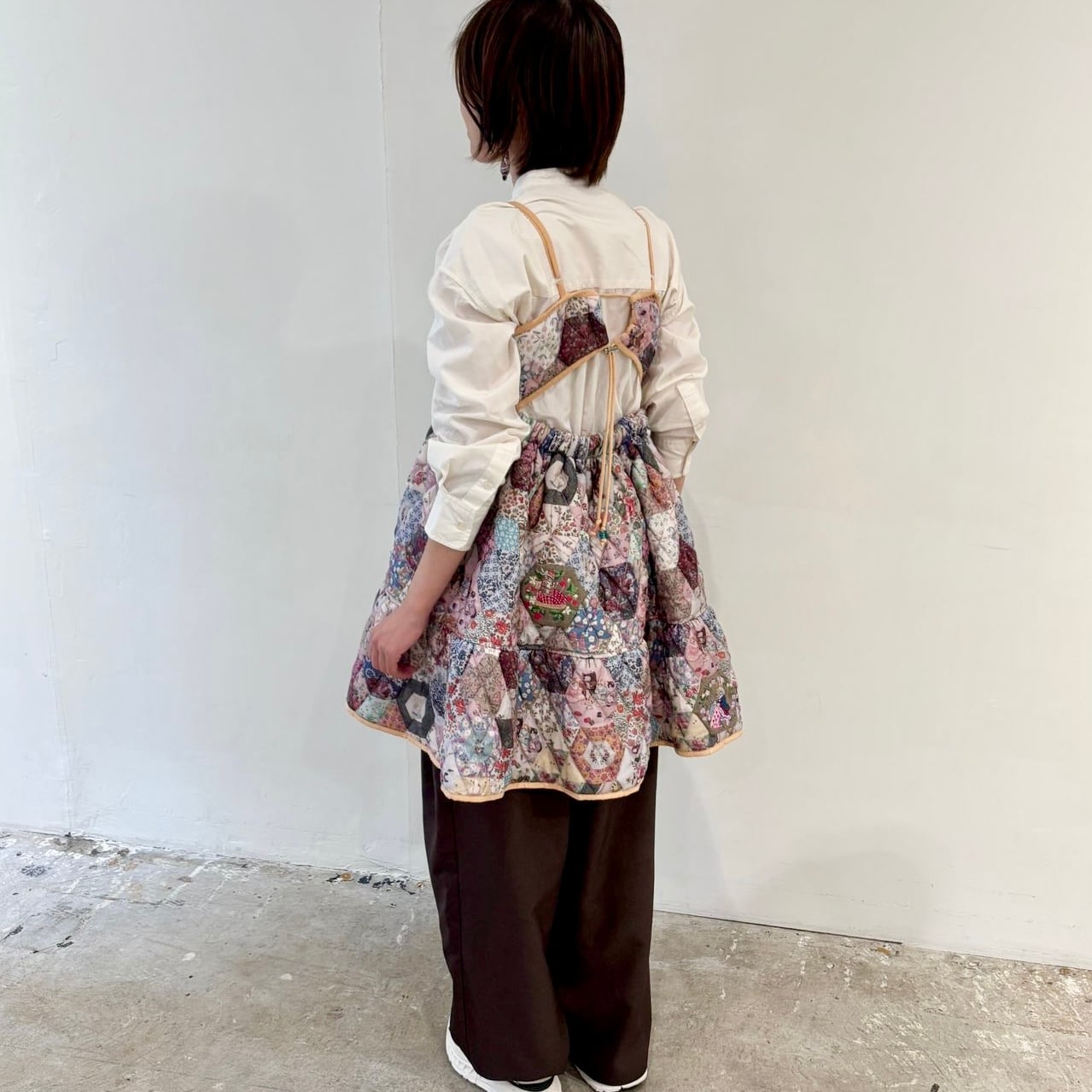 パッチワークプリントワンピース | tamaobazaaar