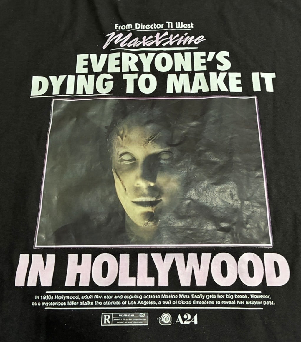 maXXXine マキシーン Tシャツ ミア・ゴス ホラー映画 ムービー | LONERS