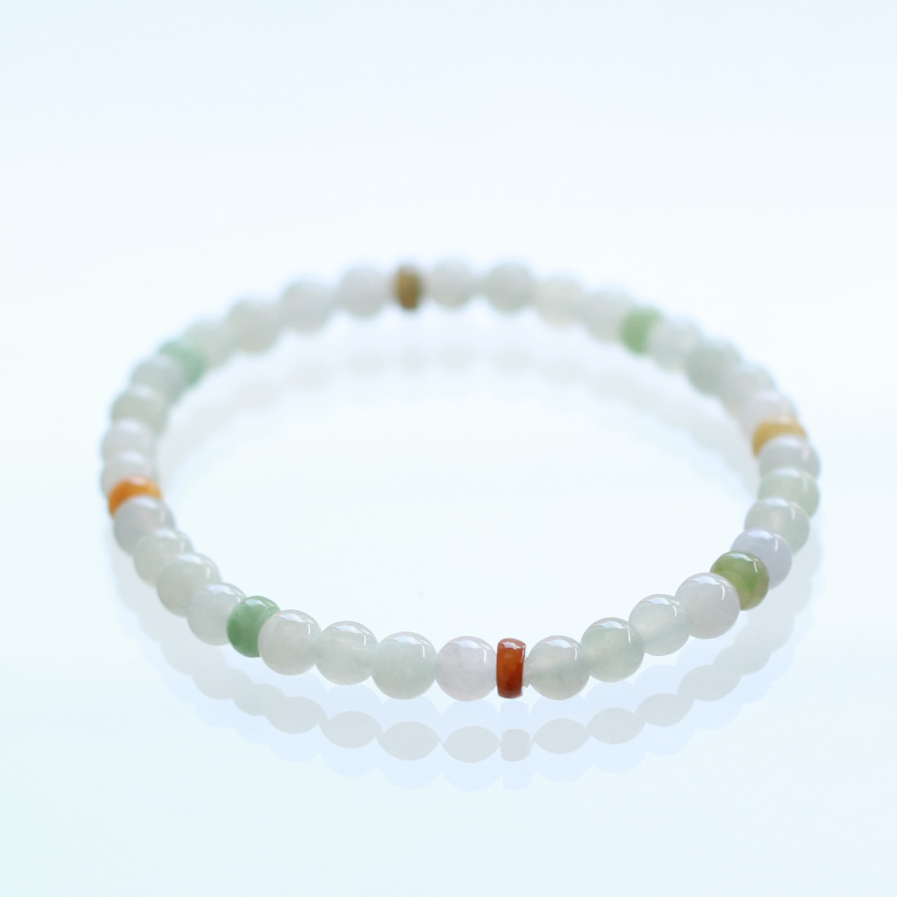 カラフルな翡翠をブレスレットで楽しみませんか？ice point malti  A貨翡翠 jd_br1097