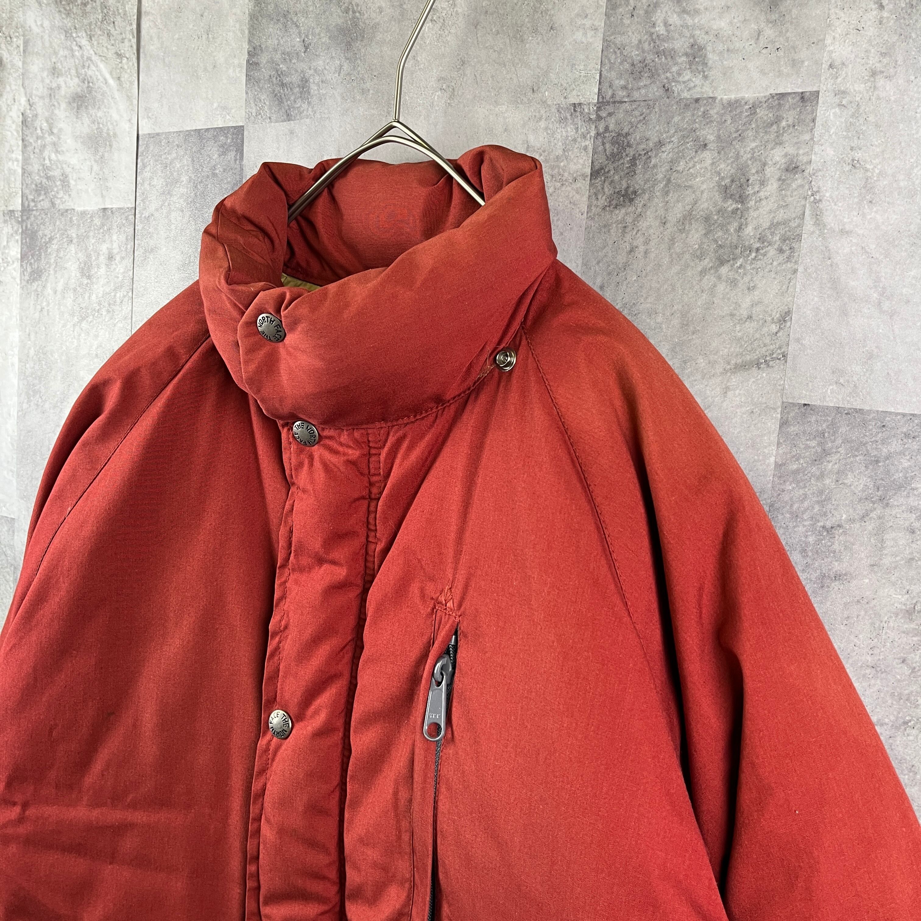 80s USA製 THE NORTH FACE SEROW ダウンジャケット 茶タグ エンジ XS