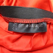 【フラメンコ衣装】レッド prima boutique プリマブティック ペチコート 赤 ボウタイ シージョ ファルダ スカート 光沢 無地