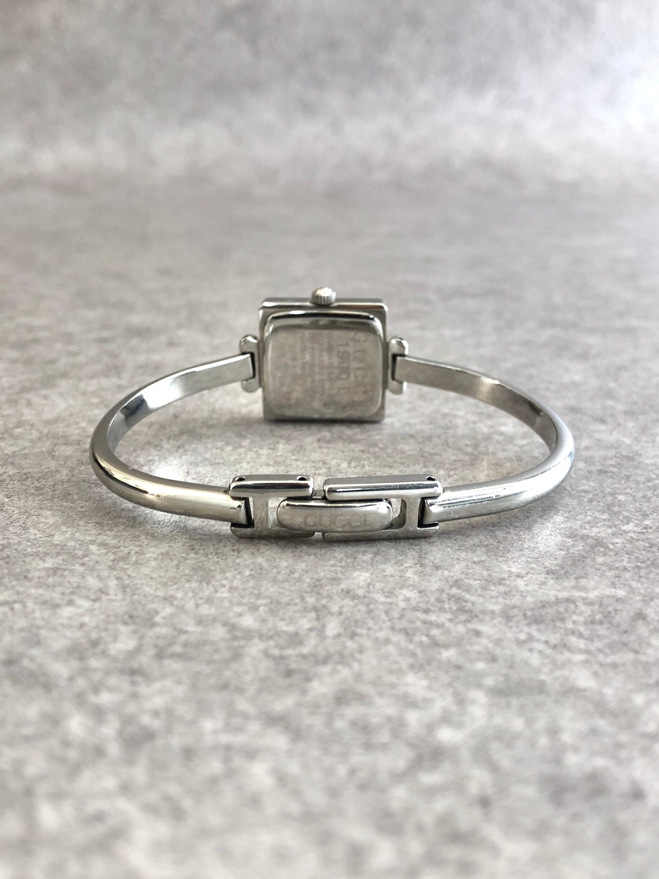 ジャンク品　GoldenGate スクエア型置時計 シルバー アンティークレトロ ジャンク品 GoldenGate スクエア型置時計 シルバー アンティークレトロ