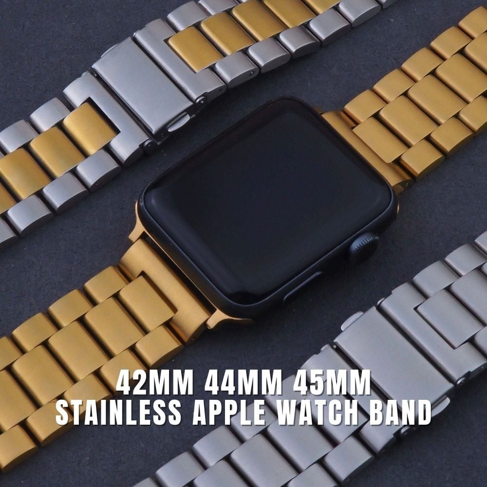 高級ゴールド★アップルウォッチ　ステンレスベルト Apple Watchバンド