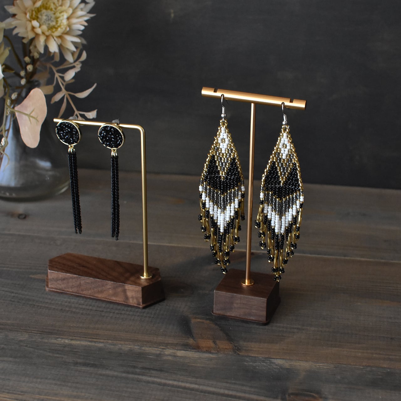 ピアス用 ディスプレイ スタンド ゴールド 1台 アクセサリー ネックレス フック