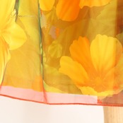 フラダンス 衣装 ALOHA STANDARDS アロハスタンダード パウスカート イエロー系 日本製 花柄 植物柄 オーガンジー 透け感 ふんわり ハワイアンプリント ハワイアン ハワイアンダンス アロハ フラ ダンス レッスン 練習 黄 華やか 鮮やか かわいい おしゃれ 上品 オレンジ系 グリーン系 ブルー系