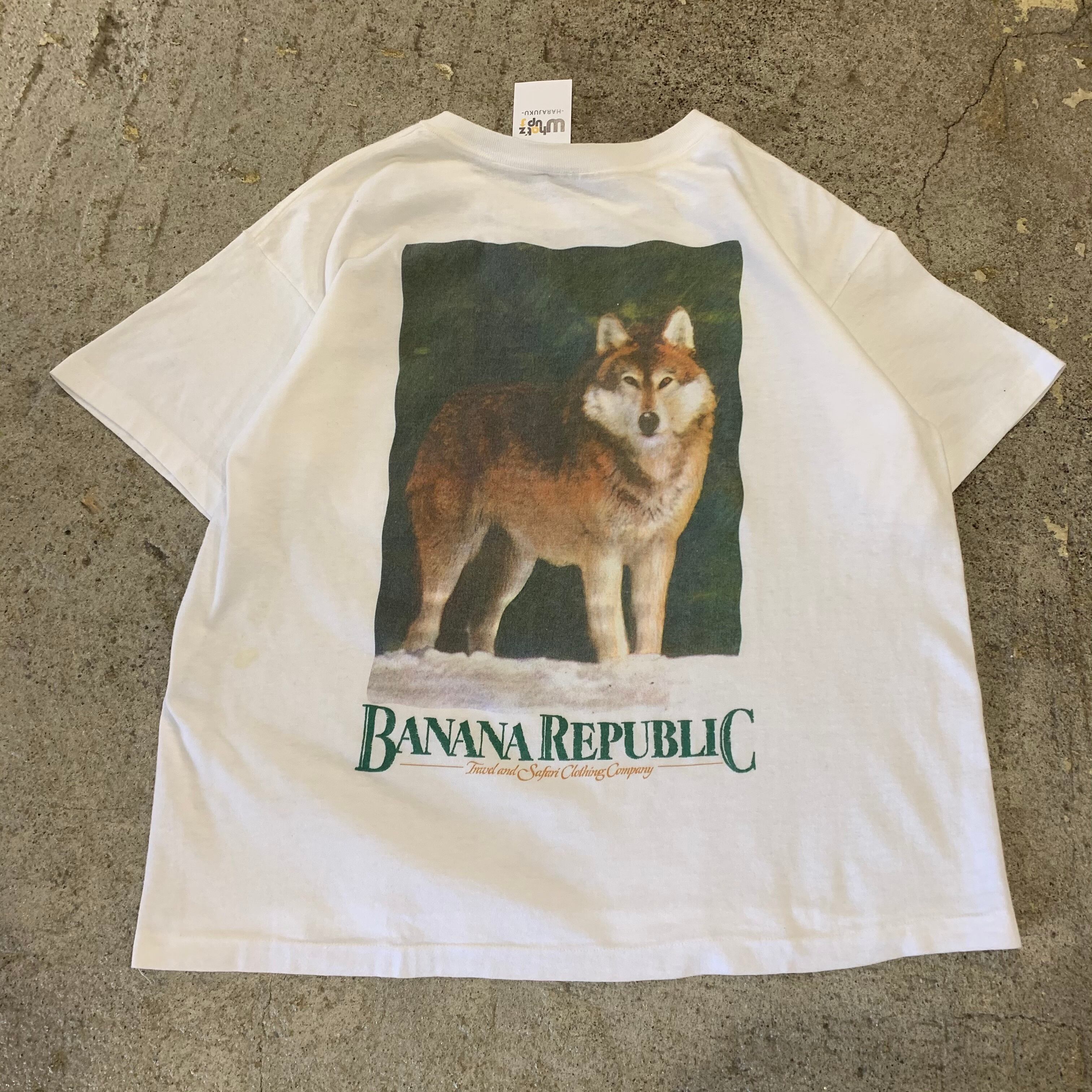 唯一無二の犬総柄】バナナリパブリック 総柄シャツ 激しかっ 80s 最