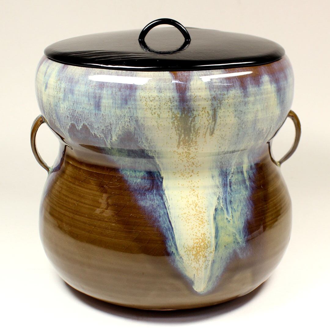 高取焼＊清和作＊水指 茶道具 水指 水差し 高取焼き 高取静山作 八山窯 塗蓋 高取焼 : 茶道具