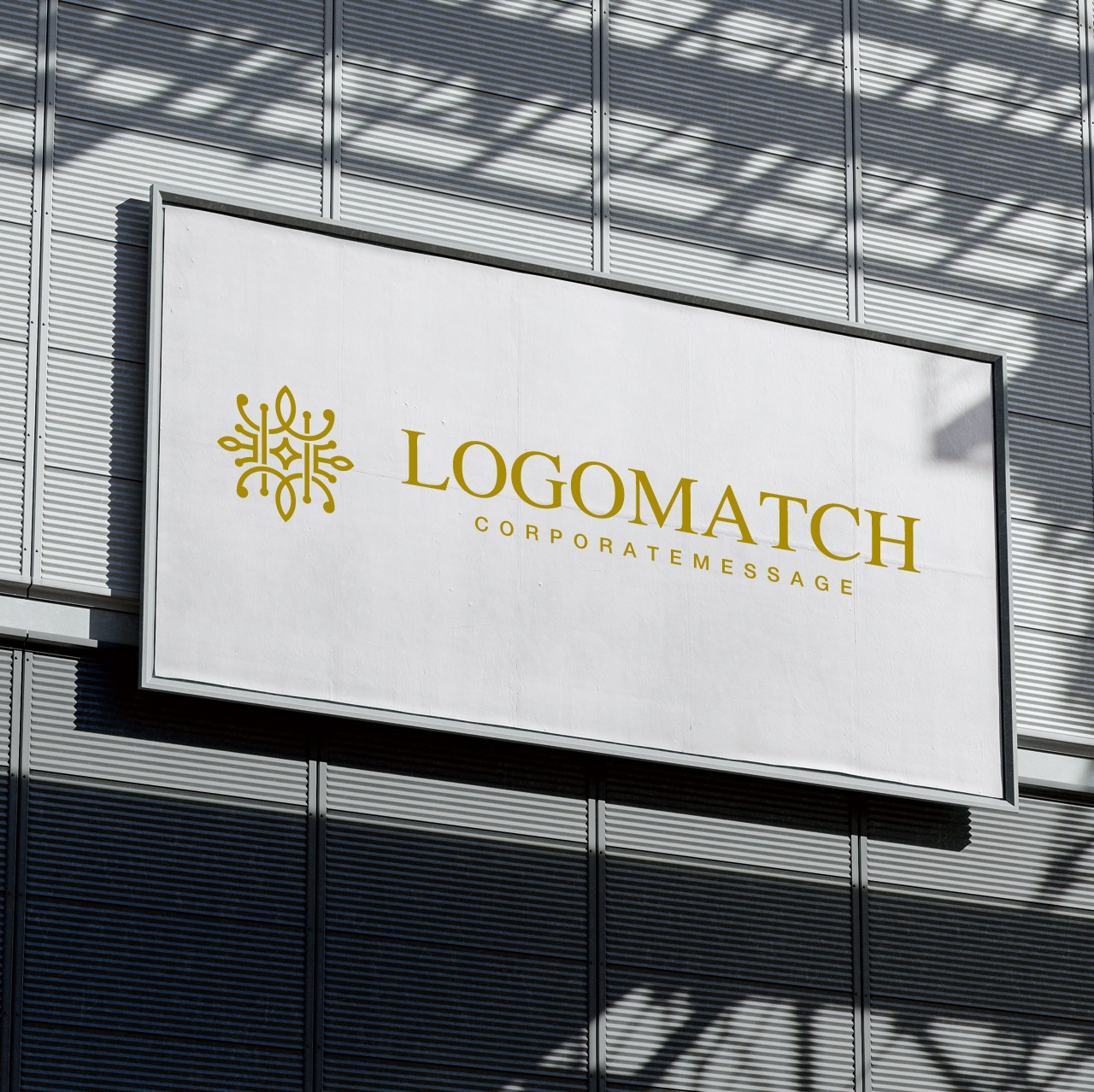 洗練されたレリーフのロゴ