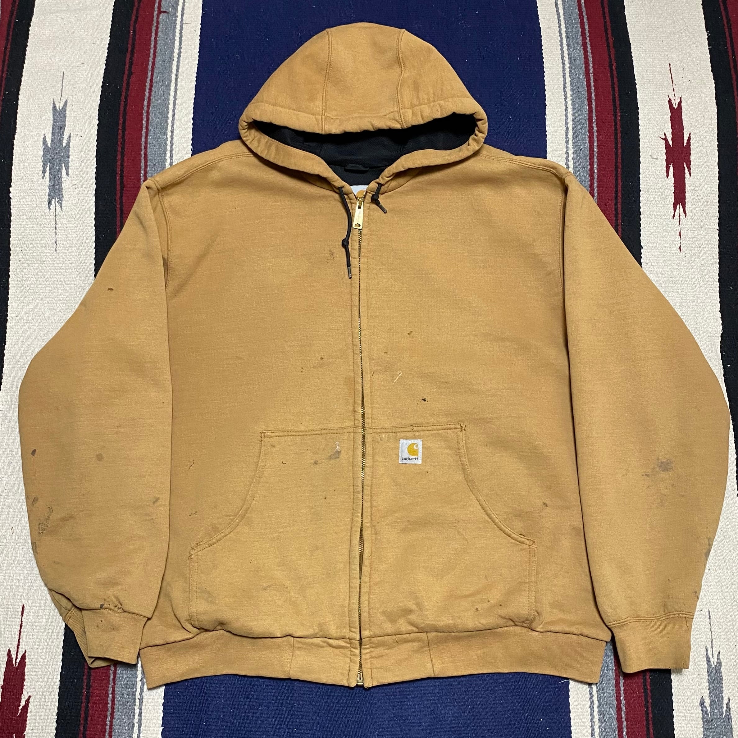 90s 古着 カーハート ジップパーカー メキシコ製 XL ロゴタグ