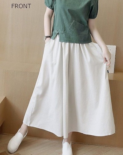 お?い得 レディース 婦人服 リネン ワイドレッグパンツ ボトムス 春物 夏物 服 人気 女性 大人 カジュアル フェミニン 可愛い おしゃれ エレガント セクシー ホワイト レッド ブルー フリーサ