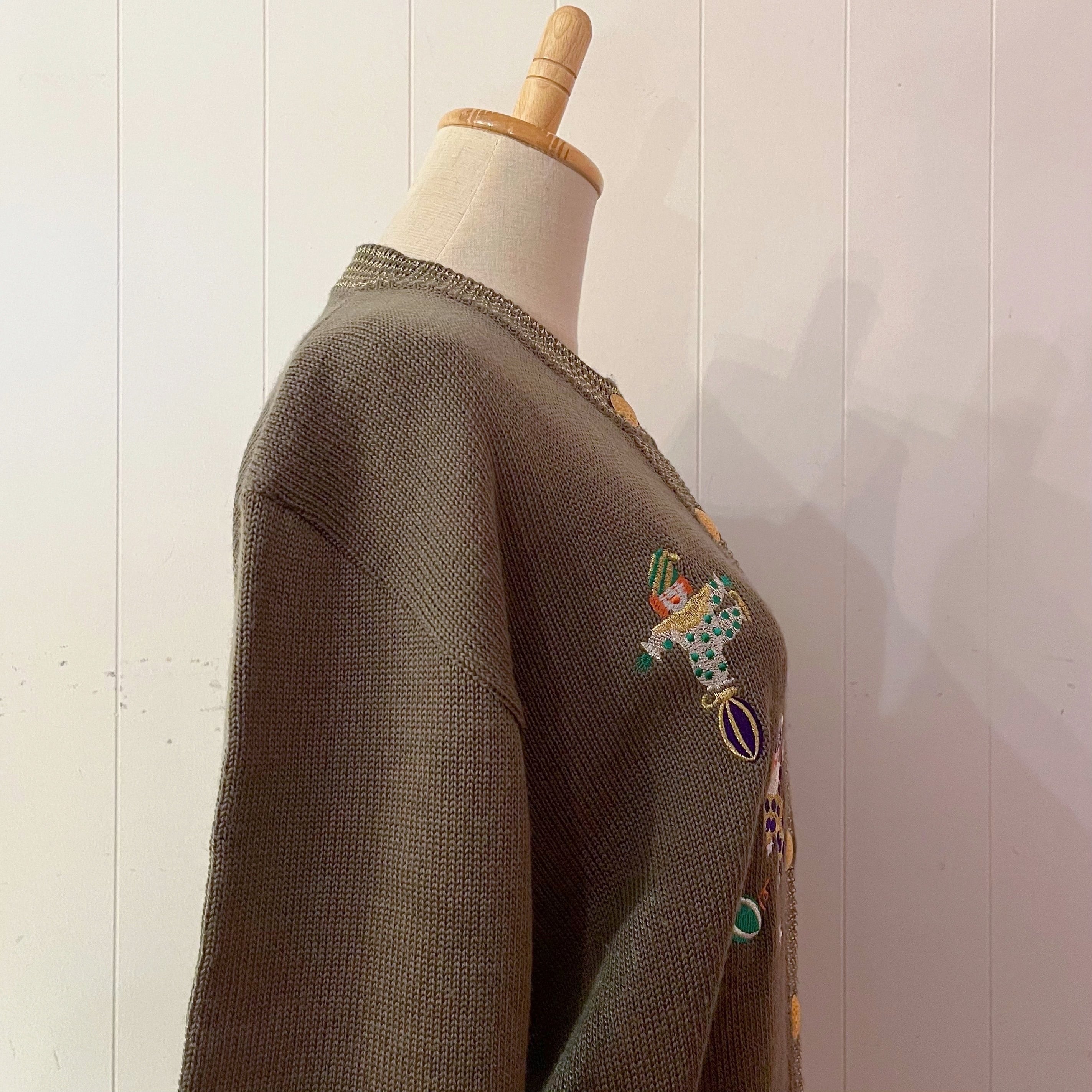 pierrot gold button knit cardigan