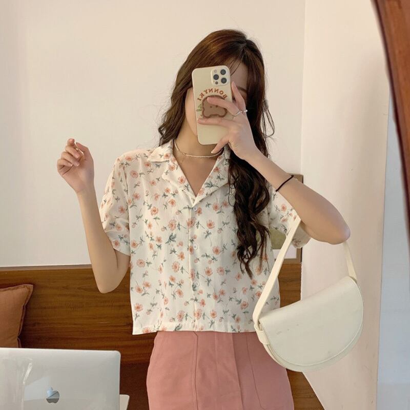カーディガントップス フローラルシャツ サマーカラースリム 大人ガーリー スウィート キュート カジュアル 夏物 花柄 萌量不足36474087320