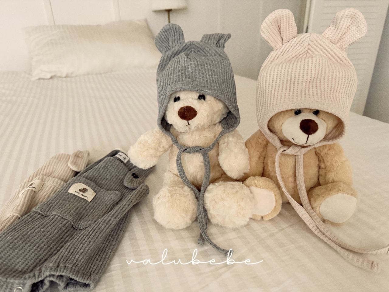 Valubebe 26/AP (Baby) Waffle Bear Bonnet Hat