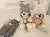 Valubebe 26/AP (Baby) Waffle Bear Bonnet Hat