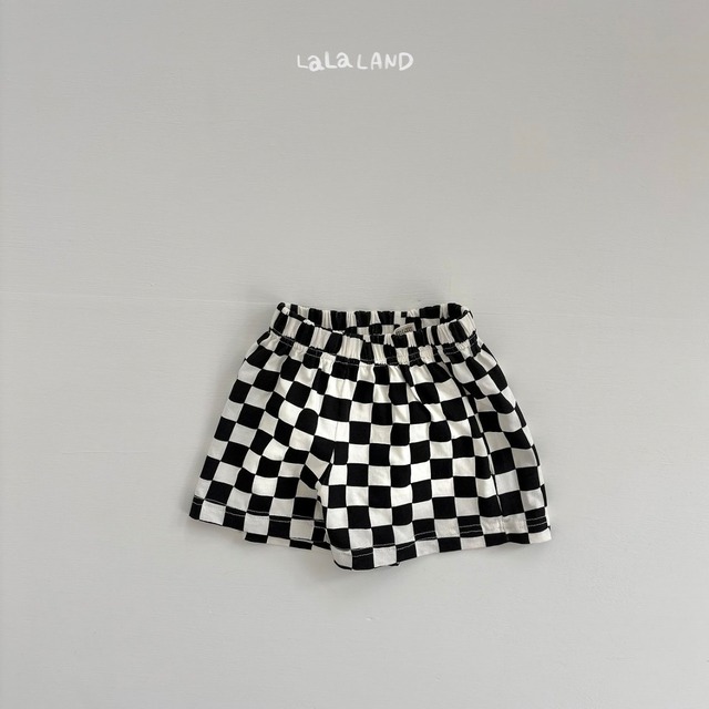 【予約/送料無料】LALALAND/Checker board shorts