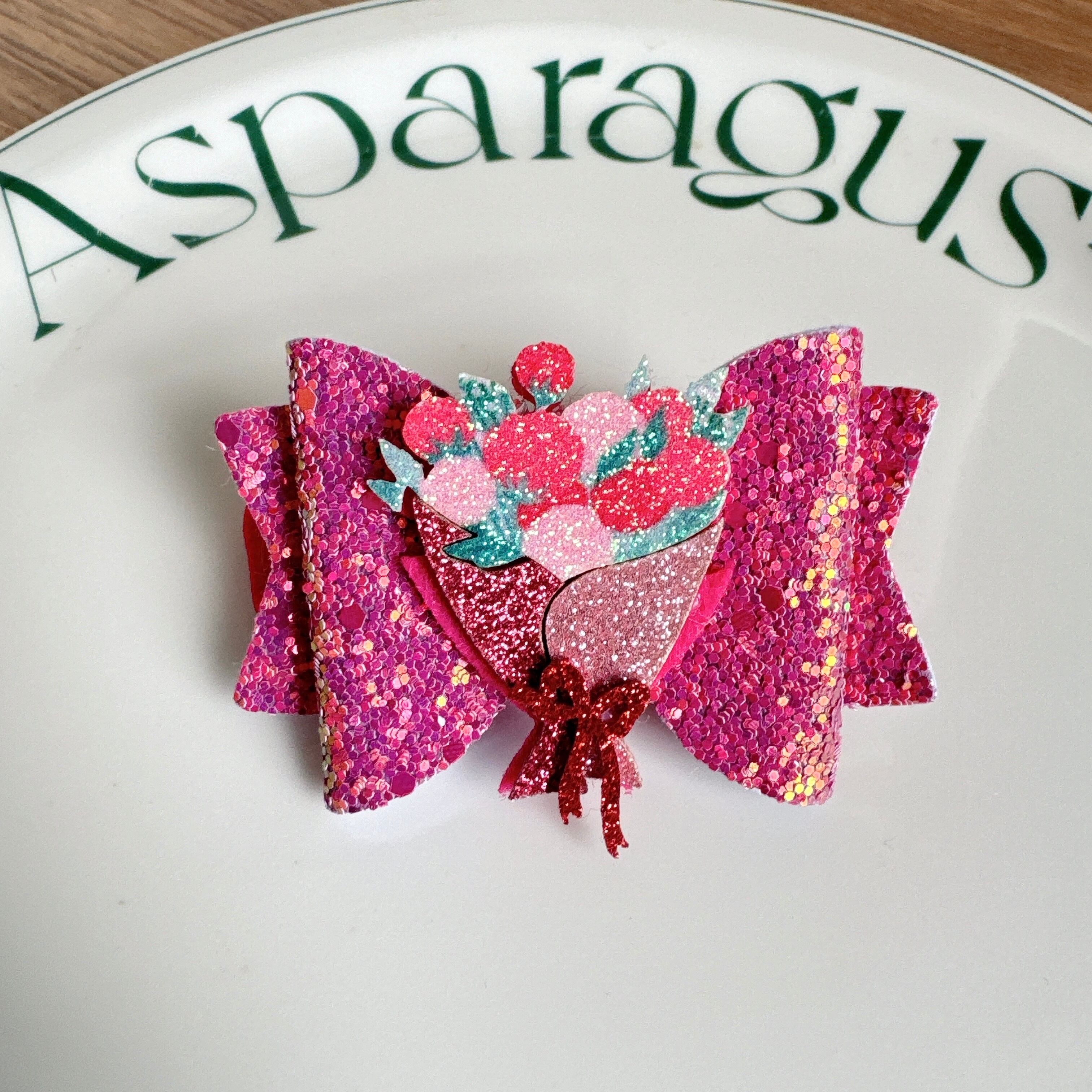 母の日リボンヘアバンド(後ろ支え付き)