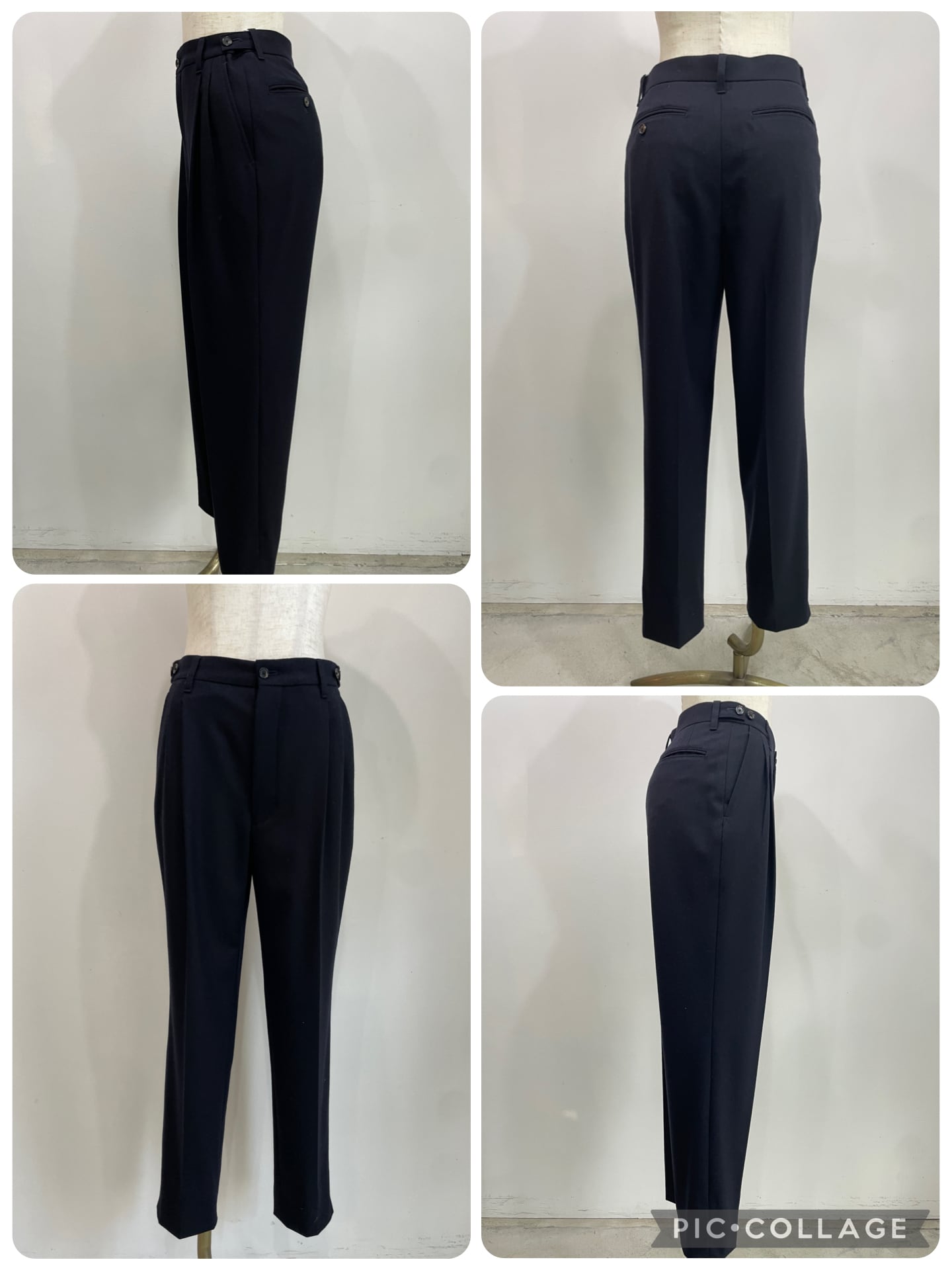 HANDROOM WOOL テーパード パンツ