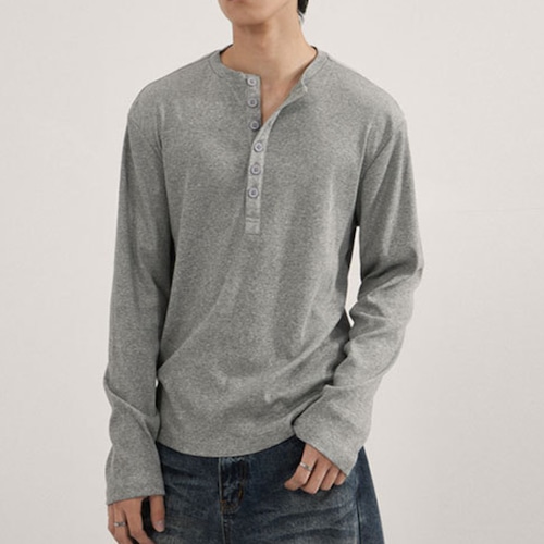 【Urban Standard】ヘンリーネックロングスリーブT【3colors】　TB2025 画像