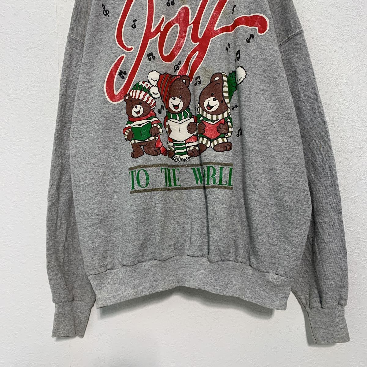 BRIAR CREEK プリント スウェット トレーナー XL グレー JOY TO THE 
